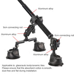 Dual-leg Suction Cup + Single Suction Cup with Selfie Stick Kits, Suction Cup Selfie Stick