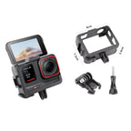 For Insta360 Ace / Ace Pro PC Cage Expansion Adapter Frame with Dual Cold Shoe Bases, For Insta360 Ace / Ace Pro / Ace Pro 2