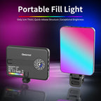 Desiontal iReal-X3 Slim RGB Fill Light 2500K-9000K Pocket LED Video Light, iReal-X3