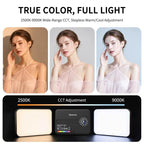 Desiontal iReal-X3 Slim RGB Fill Light 2500K-9000K Pocket LED Video Light, iReal-X3