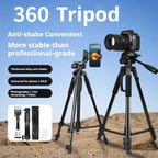 360 Universal Selfie Live Tripod Mount with Head & Phone Clamp, Selfie Live Tripod