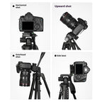 360 Universal Selfie Live Tripod Mount with Head & Phone Clamp, Selfie Live Tripod