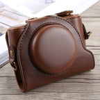 Full Body Camera PU Leather Case Bag with Strap for Sony DSC-HX90, For Sony HX90