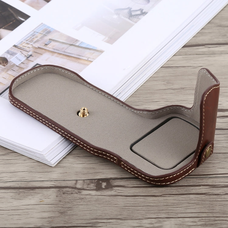 1/4 inch Thread PU Leather Camera Half Case Base for Canon EOS 5D Mark IV / 5D Mark III, For Canon 5D4