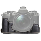 1/4 inch Thread PU Leather Camera Half Case Base for Olympus EM5 / EM5 Mark II, For Olympus EM5