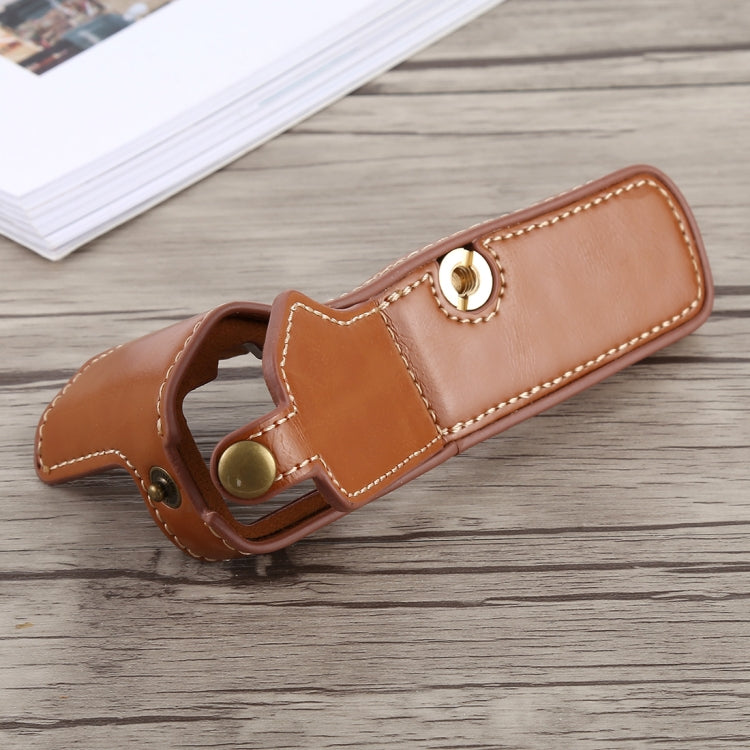 1/4 inch Thread PU Leather Camera Half Case Base for Olympus EM5 / EM5 Mark II, For Olympus EM5