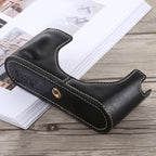 1/4 inch Thread PU Leather Camera Half Case Base for Leica M9, For Leica M9