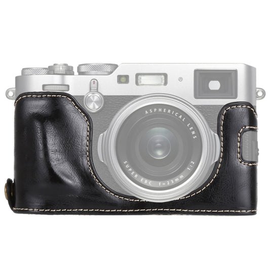 1/4 inch Thread PU Leather Camera Half Case Base for FUJIFILM X100F, For FUJIFILM X100F