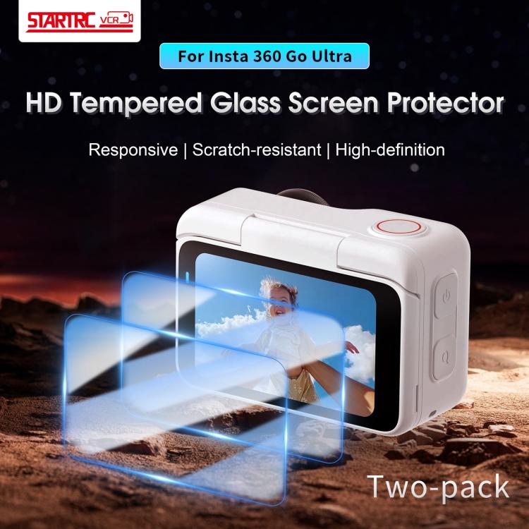 For Insta360 GO Ultra 2pcs STARTRC Screen Tempered Gass Film, STARTRC