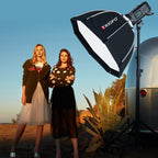 TRIOPO K90 90cm Speedlite Flash Octagon Parabolic Softbox Bowens Mount Diffuser for Speedlite, K90