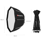 TRIOPO K90 90cm Speedlite Flash Octagon Parabolic Softbox Bowens Mount Diffuser for Speedlite, K90