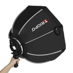 TRIOPO KS65 65cm Speedlite Flash Octagon Parabolic Softbox Diffuser with Bracket Mount Handle for Speedlite, KS65