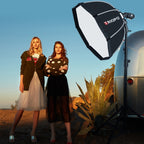 TRIOPO KS65 65cm Speedlite Flash Octagon Parabolic Softbox Diffuser with Bracket Mount Handle for Speedlite, KS65