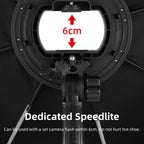TRIOPO KS90 90cm Dome Speedlite Flash Octagon Parabolic Softbox Diffuser with Bracket Mount Handle for Speedlite, KS90