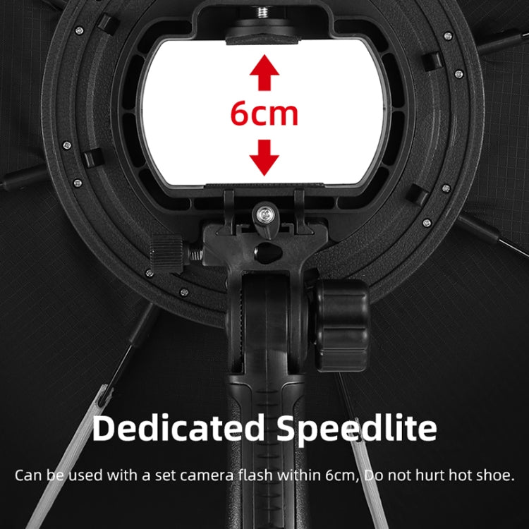 TRIOPO KS90 90cm Dome Speedlite Flash Octagon Parabolic Softbox Diffuser with Bracket Mount Handle for Speedlite, KS90