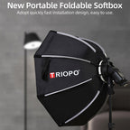 TRIOPO KX65 65cm Dome Speedlite Flash Octagon Parabolic Softbox Diffuser for Speedlite, KX65
