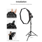 TRIOPO KX65 65cm Dome Speedlite Flash Octagon Parabolic Softbox Diffuser for Speedlite, KX65