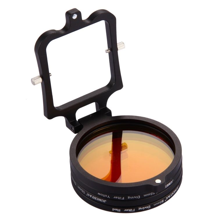 58mm Yellow + Red + Purple Diving Lens Filter for GoPro HERO7 Black/6 /5, 58mm 3-color Diving Lens