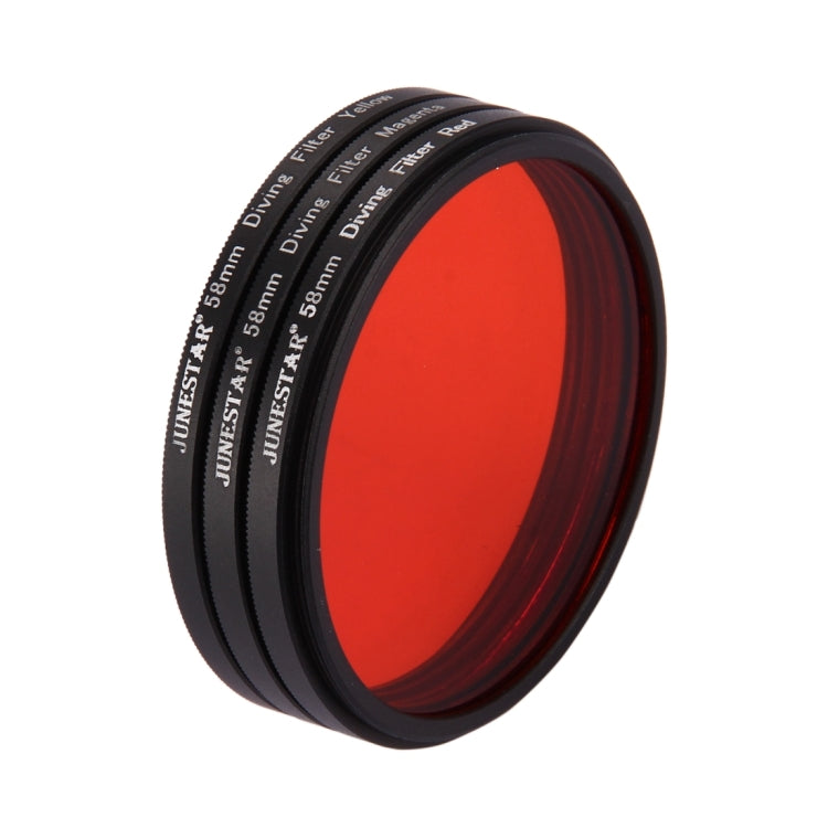 58mm Yellow + Red + Purple Diving Lens Filter for GoPro HERO7 Black/6 /5, 58mm 3-color Diving Lens