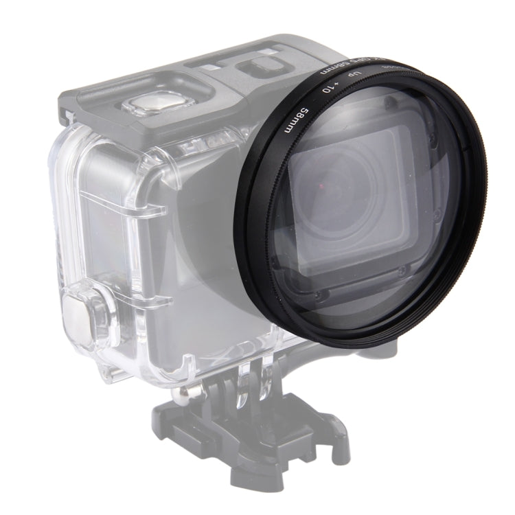 58mm 2 in 1 10X Close-Up Lens Filter for GoPro HERO7 Black/6 /5, 58mm Close-Up Lens