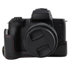 1/4 inch Thread PU Leather Camera Half Case Base for Canon EOS M50 / M50 Mark II, For Canon EOS M50