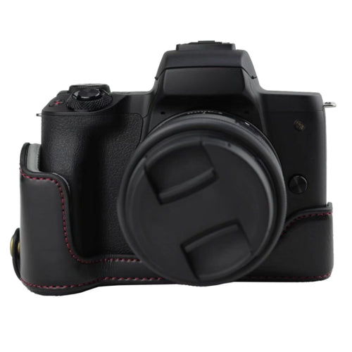 1/4 inch Thread PU Leather Camera Half Case Base for Canon EOS M50 / M50 Mark II, For Canon EOS M50