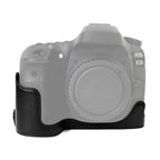 1/4 inch Thread PU Leather Camera Half Case Base for Canon EOS 80D / 70D, For Canon EOS 80D