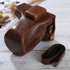 Full Body Camera PU Leather Case Bag with Strap for Samsung NX300, For NX300(White), For Samsung NX300
