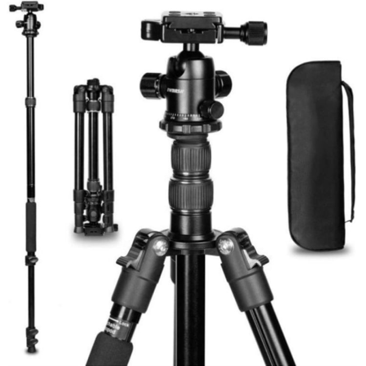 TRIOPO K2508S+B1S Adjustable Portable  Aluminum Alloy Tripod with Ball Head for SLR Camera, K2508S+B1S (Black), K2508S+B1S (Gold), K2508S+B1S (Red)