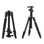 TRIOPO K2508S+B1S Adjustable Portable  Aluminum Alloy Tripod with Ball Head for SLR Camera, K2508S+B1S (Black), K2508S+B1S (Gold), K2508S+B1S (Red)