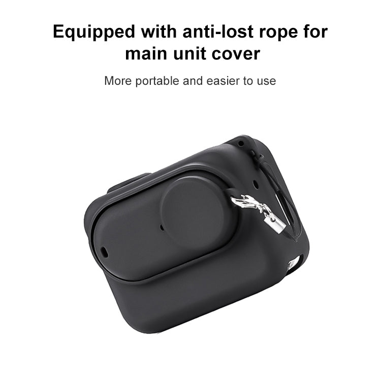 For Insta360 GO 3 Camera Body Charging Case Silicone Case with Lens Cap & Strap