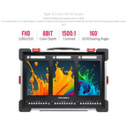 FEELWORLD PS101 Triple 10.1-inch Vertical Dispaly Carry-on Monitor High Brightness 1000nit Portable Protective Case