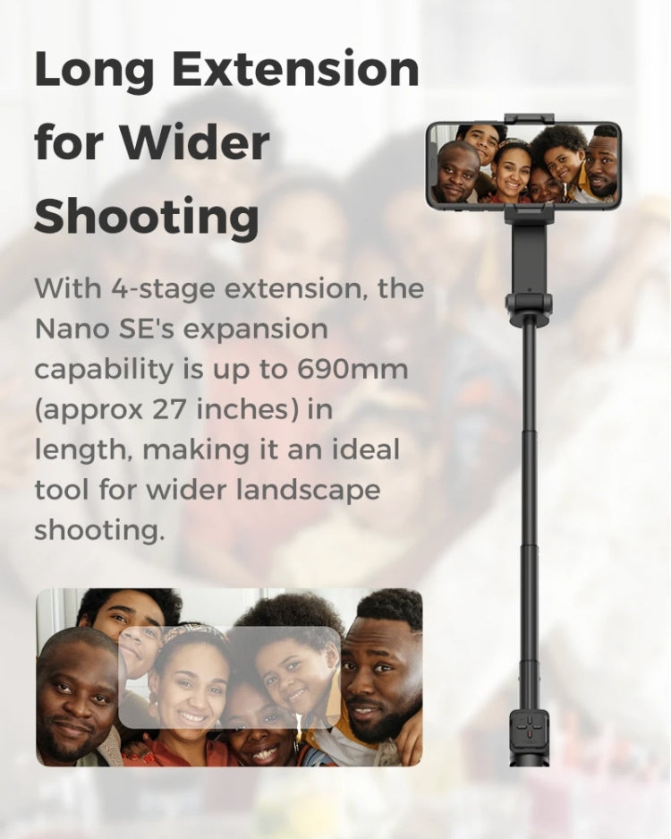 MOZA NANO SE Foldable Selfie Stick Handheld Gimbal Stabilizer for Smart Phone, NANO SE (Green)