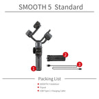 Smooth 5 3-Axis Smooth 5 Gimbal Phone Handheld Stabilizer, Smooth 5