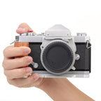 Wooden Hand Grip Arca Quick Release Plate Aluminum Alloy Base for Nikon F / FTn / FT2 / FT3