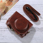 Full Body Camera PU Leather Camera Case Bag with Strap for Canon PowerShot G7 X Mark II, For Canon PowerShot G7 X Mark II, For G7X II, For G7X Mark II