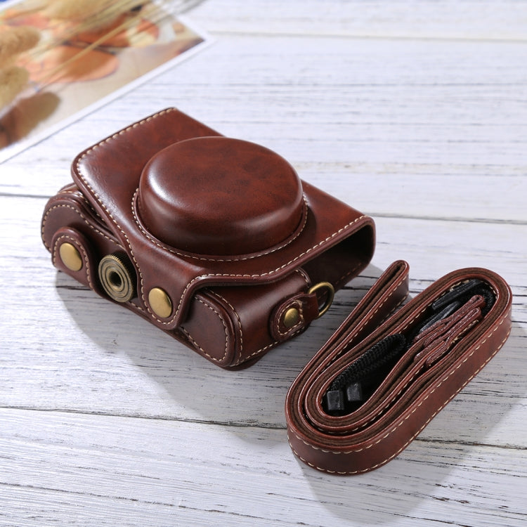 Full Body Camera PU Leather Camera Case Bag with Strap for Canon PowerShot G7 X Mark II, For Canon PowerShot G7 X Mark II, For G7X II, For G7X Mark II