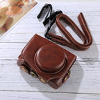 Full Body Camera PU Leather Camera Case Bag with Strap for Canon PowerShot G7 X Mark II, For Canon PowerShot G7 X Mark II, For G7X II, For G7X Mark II