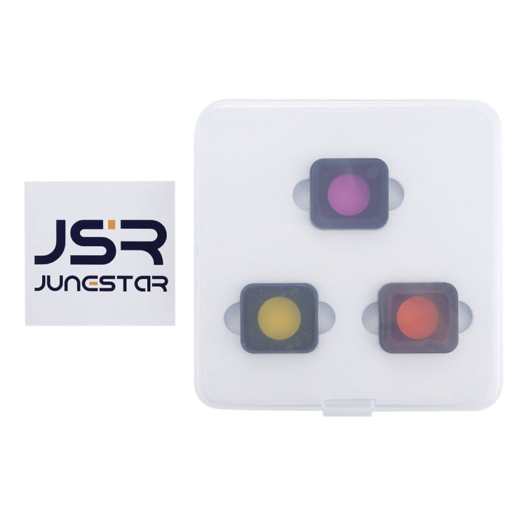3 in 1 Snap-on Red / Yellow / Purple Color Lens Filter for GoPro HERO6 /5, Red / Yellow /Purple Color Lens