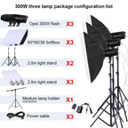 TRIOPO Oubao TTR300W 60x90cm Studio Softbox + 2.8m Tripod Mount + 3x E27 150W Light Bulb Photography Lighting Set, TTR300W