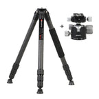 TRIOPO GS2808 Camcorder Photography No Axial Carbon Fiber Tripod Mount Holder with Ball Head, Load: 15KG, GS2808