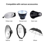 TRIOPO Oubao TTR400W Studio Flash with E27 150W Light Bulb, TTR400W
