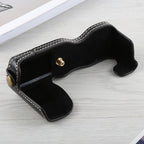 1/4 inch Thread PU Leather Camera Half Case Base for FUJIFILM X-A5 / X-A20, For FUJIFILM XA5