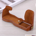1/4 inch Thread PU Leather Camera Half Case Base for FUJIFILM X-A5 / X-A20, For FUJIFILM XA5