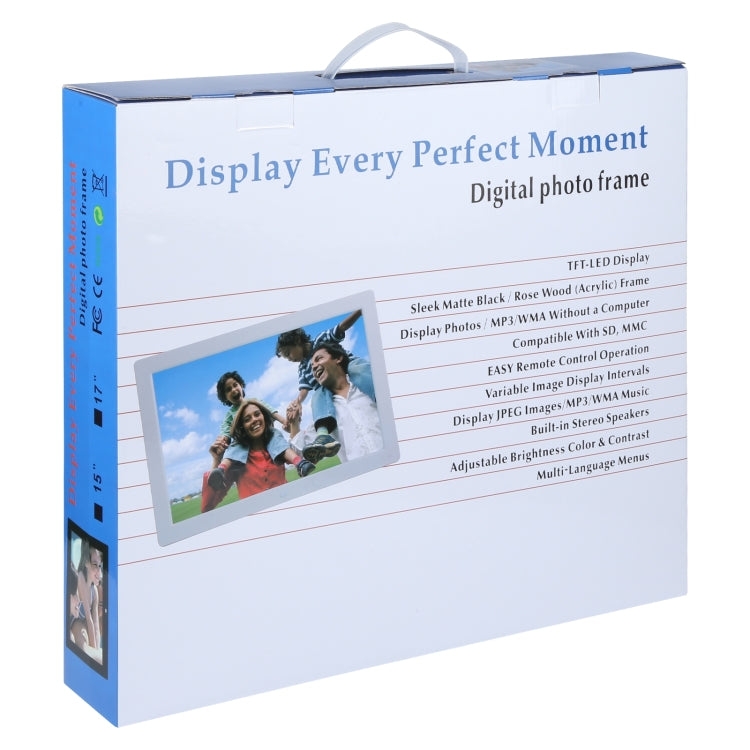 15.4 inch LED Digital Photo Frame with Remote Control, MP3 / MP4 / Movie Player, Support USB / SD Card Input, Built in Stereo Speaker, 15.4 inch