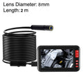 P20 4.3 Inch Screen Display HD1080P Inspection Endoscope with 8 LEDs, Length: 2m, Lens Diameter: 8mm, Mild Line, Length: 2m, Mild Line