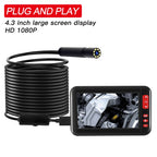 P20 4.3 Inch Screen Display HD1080P Inspection Endoscope with 8 LEDs, Length: 10m, Lens Diameter: 8mm, Hard Line, Length: 10m, Hard Line
