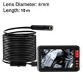 P20 4.3 Inch Screen Display HD1080P Inspection Endoscope with 8 LEDs, Length: 10m, Lens Diameter: 8mm, Mild Line, Length: 10m, Mild Line