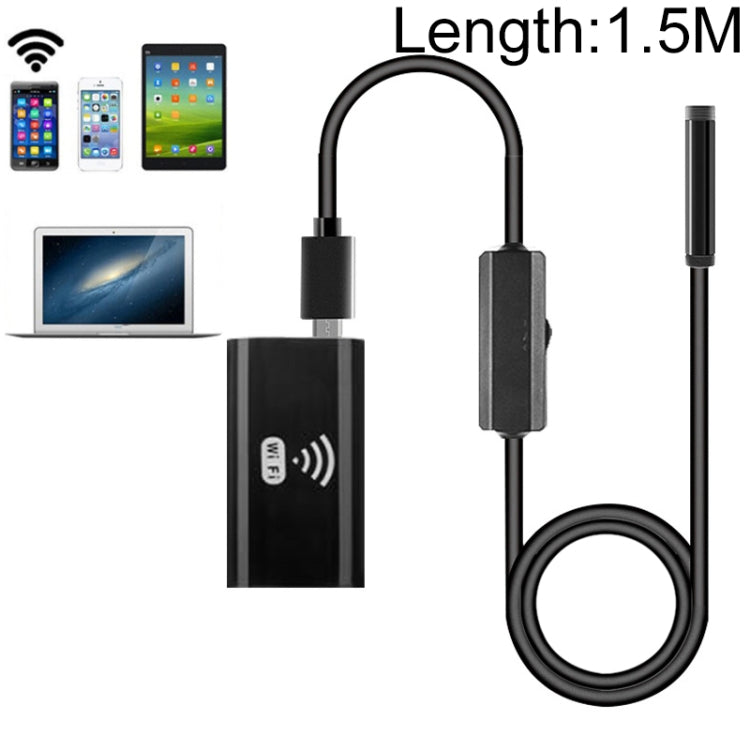 F99 HD Mobile Phone Endoscope, 8mm Waterproof Pipe Endoscope, Wifi Version, Flexible Cord, Length: 1.5m, Length: 1.5m