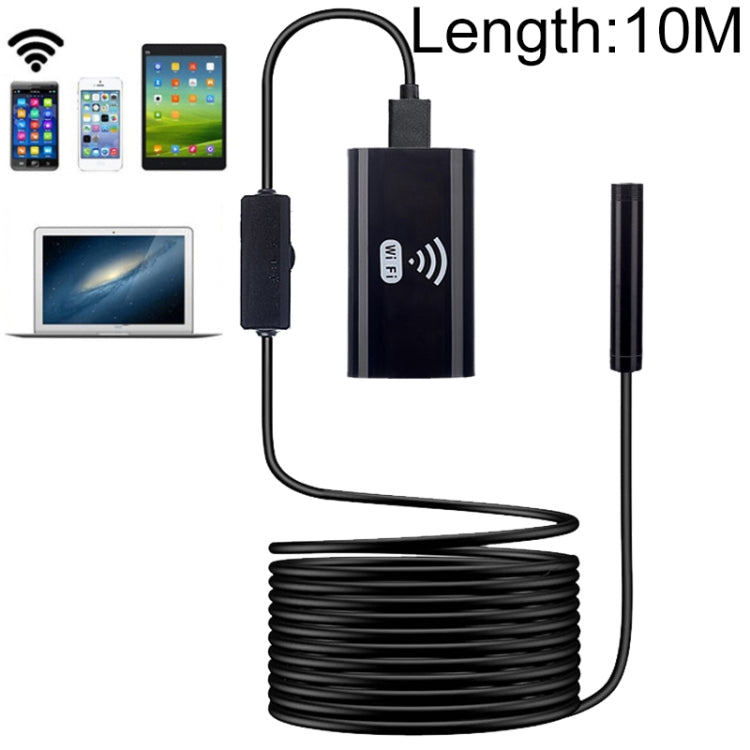 F99 HD Mobile Phone Endoscope, 8mm Waterproof Pipe Endoscope, Wifi Version, Flexible Cord, Length: 10m, Length: 10m
